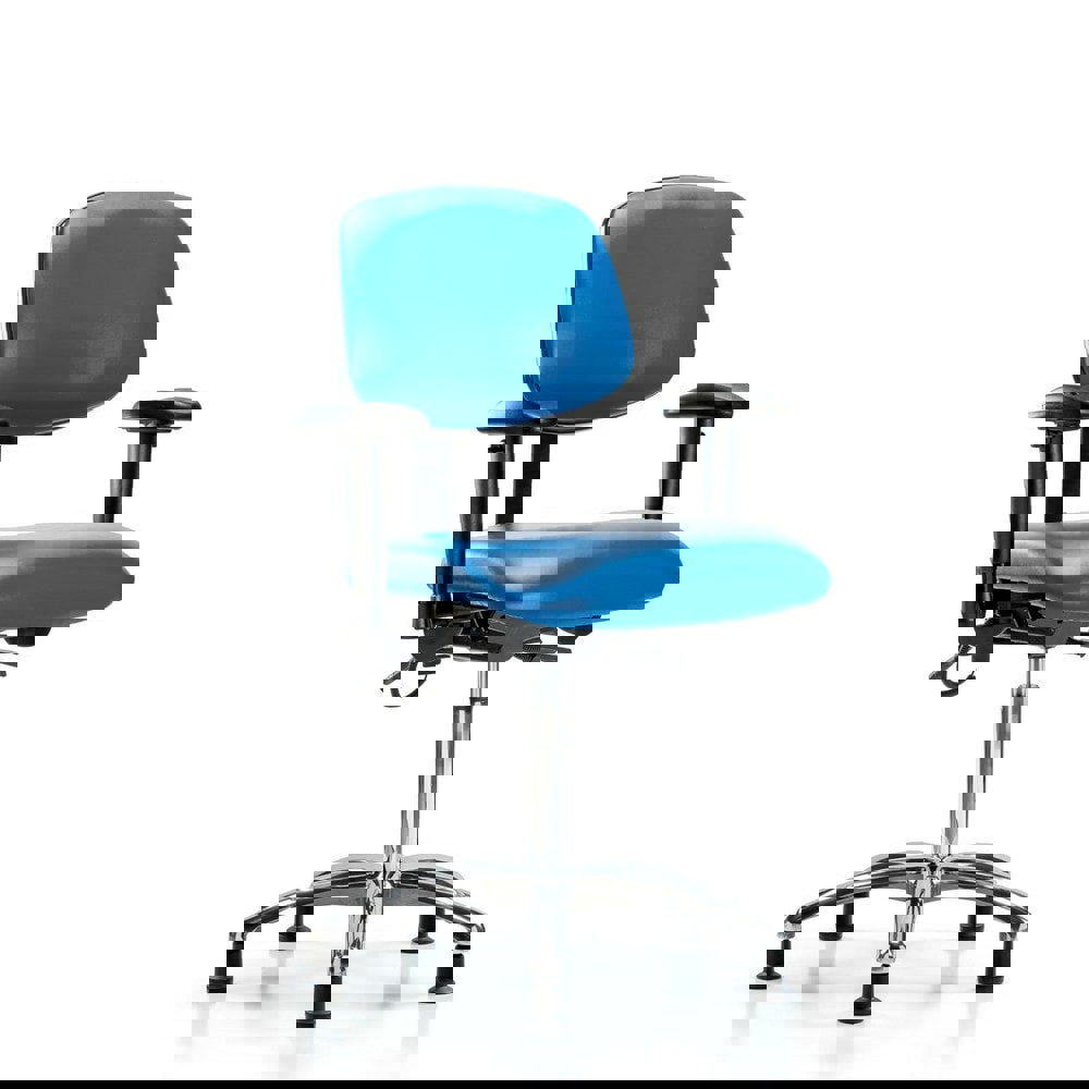 Task Chair: ESD Vinyl, Blue